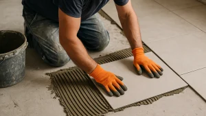 آموزش نصب سرامیک کف با چسب